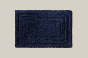 Tappetino da bagno in tessuto di cotone blu navy Kalithea 60x40 cm (Dintex 04280) - Product Image 1