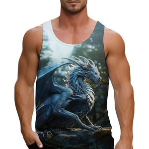 เสื้อกล้ามออกกำลังกายผู้ชายขายส่ง ผ้าโพลีเอสเตอร์ สำหรับเล่นกล้าม ฟิตเนส แบบมีฮู้ด ดีไซน์เรียบง่าย สไตล์สตริงเกอร์ ผ่านกระบวนการซักพิเศษ - Product Image 4