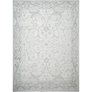 Tapis en laine noué à la main Erbe grande surface Jnlp-03, motif médaillon gris et noir, pour la décoration de la maison et du salon, en jute de 10 mm - Product Image 1