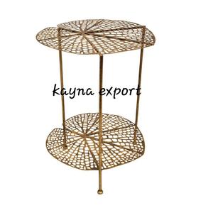 Modern <b>Gold</b> Metal <b>Side</b> <b>Table</b> with Glass Top Nordic Wrought Iron Movable Design for Outdoor Dining Apartment Home Office Use - Product Image 5