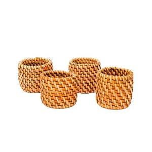 Accesorios de mesa de forma redonda hechos de ratán, servilleteros, artículos para el hogar y la cocina, anillos de sujeción de tejido, precio asequible - Product Image 6