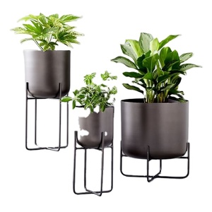 Metal negro jardinera - Product Image 1