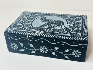 กล่องเครื่องประดับทำด้วยมือทำจากหินสบู่หินอ่อนทรงสี่เหลี่ยมทันสมัยสำหรับจัดแสดงและให้เป็นของขวัญ - Product Image 3