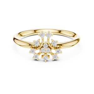 18K Stylish Daily Wear <b>Ring</b> with <b>Crystal</b> Stones - Product Image 5