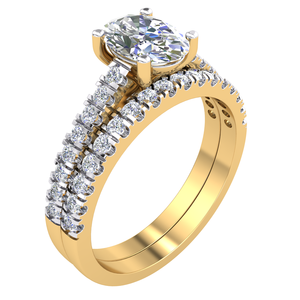 Bague classique élégante en or 14 carats pour femme 1.43Cts VS Clarity Lab Grown EF Color Diamond Jewelry - Product Image 1