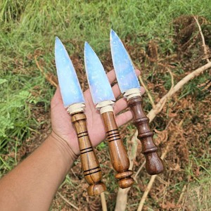 Couteau en pointe de flèche en opaleite de qualité supérieure, fait à la main, portable, gravé et sculpté en obsidienne, décoration d'autel, design mascotte, Khambhat Inde - Product Image 3