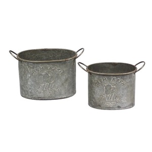 Maceta para hierbas suculentas con diseños de lujo con bandeja para uso en interiores y exteriores, soporte para plantas de hierbas de Metal blanco de cabaña francesa - Product Image 5