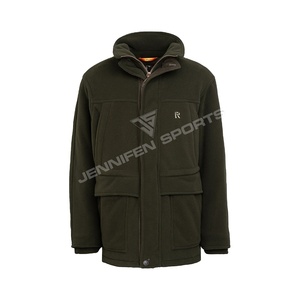 Chaqueta Clásica para Hombre, Ropa de Caza Hecha a Medida, Verde, 100% Forro Polar, con Múltiples Bolsillos - Product Image 1