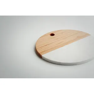 Plateau de service en marbre et bambou HANNSU, élégant, pour la table et la décoration de fête - Product Image 1