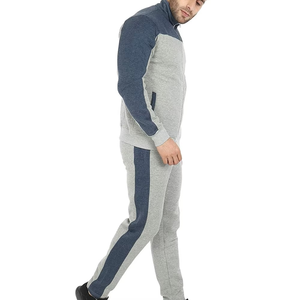 Casual 2 peça treino masculino define manga comprida Zip completo jaqueta e moletom roupas esportivas Sweatsuits Athletic treino - Product Image 4