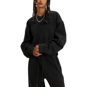 Survêtement pour femme de haute qualité, motif uni, personnalisable, 100% coton, écologique, respirant, longueur intégrale - Product Image 2