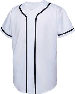 Camiseta de béisbol con logotipo personalizado, ropa deportiva clásica de secado rápido, uniforme con botón completo, camiseta en blanco sólida, conjuntos de estilo al por mayor - Product Image 6