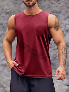 Camiseta sin mangas de punto de alta calidad, transpirable, de talla grande, lavada, estilo crop, corte holgado y personalizado - Product Image 3