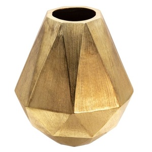 Modern Attractive Black <b>Gold</b> Concave Metal Table Flower <b>Vase</b> for Decoration Home Decor Handmade Decorative Aluminum Flower Pot - Product Image 4