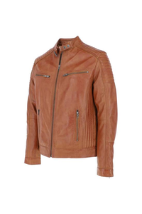 Chaqueta de Cuero Genuino Negra Personalizada para Hombre, de Alta Calidad, Venta Caliente, Informal, para Exteriores, Ajustada, Elegante, Transpirable y Ecológica - Product Image 6