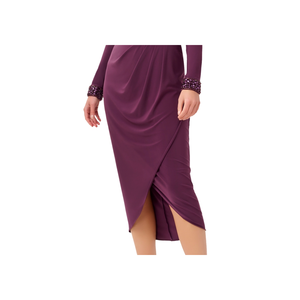 Abito Midi Nero in Jersey da Donna Adrianna Papell, Maniche Lunghe, Stile Elegante e alla Moda, Taglia XS, Vita Bassa, Lavabile - Product Image 6