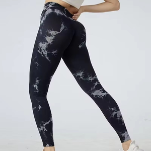 Logo personnalisé dames collants athlétiques sport Tie Dye numérique imprimé femmes Leggings course taille haute Leggings - Product Image 6