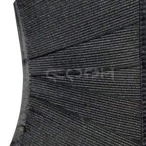 Ceinture Corset Élastique Noire Large avec Panneau Avant en Satin pour Vente en Gros - Product Image 5