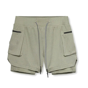 Pantalones cortos de entrenamiento para correr de secado rápido, cintura elástica, ropa de hombre de la más alta calidad, pantalones cortos de gimnasio lisos, pantalones cortos deportivos transpirables para hombre - Product Image 6