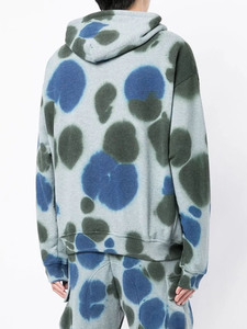 Sudadera con capucha de lana con estampado personalizado al por mayor para hombre, jersey con patrón de camuflaje abstracto con media cremallera y capucha con cordón, ropa de calle - Product Image 4