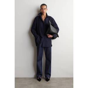 Jean décontracté en denim coupe droite CHORD, respirant, taille mi-haute, broderie, imprimé vintage, délavage foncé, taille XL, pour hiver, été, automne - Product Image 1