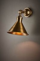 Lampe murale moderne en laiton antique METAL WAVE, construction durable, installation facile pour chambre, bureau, salon, jardin