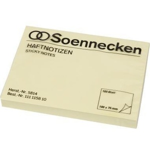 Soennecken Blocs-notes adhésifs jaunes 100 feuilles 100 x 75 mm (L x H) - Product Image 1