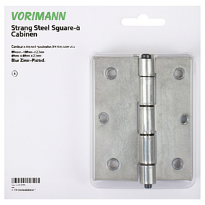 Organisateur d'armoire VORMANN en acier robuste à bords carrés 89 mm x 89 mm x 2,1 mm, zingué bleu - Product Image 3