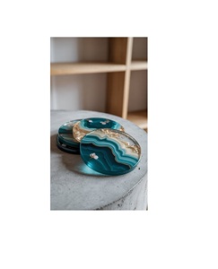 Juego de Posavasos de Resina de 5 mm Hechos a Mano para Protección de Mesa de Comedor Moderna, Decoración Elegante para el Hogar, Regalos de Primera Calidad, Duraderos y Resistentes al Calor - Product Image 6