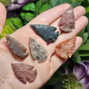 Puntas de Flecha de Ágata Natural Hechas a Mano de Primera Calidad, Artesanía con Piedras Preciosas, Curación Reiki, Feng Shui, Técnica de Tallado - Product Image 1