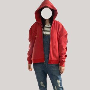 Sudaderas con capucha de hombre con logotipo personalizado 100% algodón con cremallera lavado Vintage invierno bordado longitud Regular lavado a la piedra de alta calidad enzima - Product Image 6