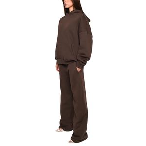 Chándal de Invierno Premium para Mujer, 100% Algodón, Forro Polar Grueso, Sudadera con Capucha y Logotipo Personalizado, Ropa Deportiva Informal Transpirable - Product Image 2