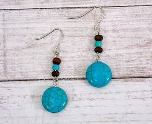 Magnifique boucle d'oreille pendante en pierre turquoise de 12 mm en forme de pyramide, en argent sterling 925, vintage, certifiée IGI, pour fiançailles, fête, mariage - Product Image 5