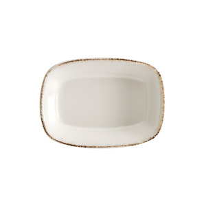 Assiette de service et à sauce rectangulaire en porcelaine Bonna Retro Gourmet en forme de bateau 12x8,5 cm – Vaisselle et assiettes élégantes - Product Image 1
