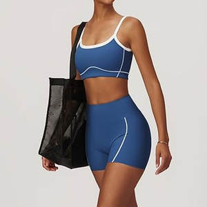 Diseñador de lujo de las mujeres 2025 Eco-Friendly Yoga Gear transpirable Fitness Shorts Logo frontal bajo cierre elástico sólido lavado - Product Image 6