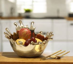 Cast Aluminum Stand with <b>Glass</b> <b>Bowl</b> for <b>Serving</b> Fruits and Dates <b>Serving</b> and Storage <b>Bowl</b> With Greatest Quality - Product Image 6