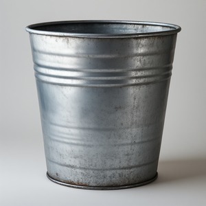Maceta galvanizada Vintage elaborada con textura antigua, perfecta para la decoración del hogar de jardines de temporada inspirados en el patrimonio - Product Image 3