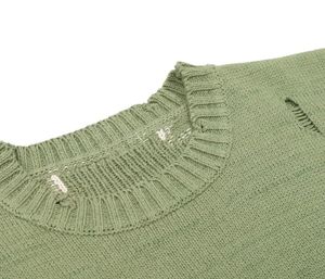 Pull en tricot 100% acrylique personnalisé |   Pull d'hiver surdimensionné |   Tricots respirants épais OEM ODM à marque privée - Product Image 3