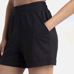 Mode été Shorts vêtements de sport respirant décontracté couleur unie noir vêtements pour femmes Shorts pour femmes pantalons de Fitness avec poches - Product Image 2