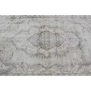 Alfombra Grande Vintage, Alfombra Turca de 6x9.4 pies, Alfombra de Lana Gris Estilo Suroeste - Product Image 5