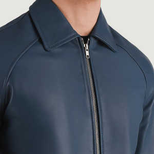 Chaqueta de invierno para hombre de diseño superior con cuello levantado manga completa 100% cuero de alta calidad personalizable precio razonable - Product Image 6