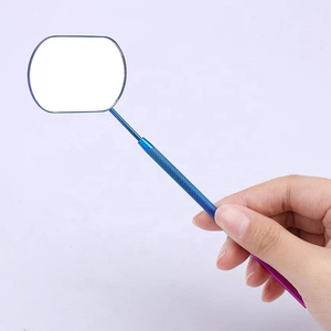 Miroir mural en acier inoxydable de qualité supérieure plaqué or pour les salons de beauté, inspection des cils grand angle pour les cils - Product Image 4