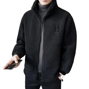 Abrigo de lana de invierno para hombre, chaqueta para hombre, Color sólido, holgada, cálida, a la moda, estilo de calle, chaqueta de lujo para hombre, ropa de lana - Product Image 1