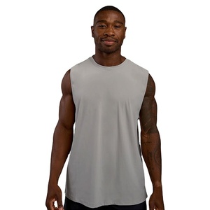 เสื้อกล้ามออกกำลังกายสีตามสั่ง ขายส่งราคาถูก ขายดี ระบายอากาศได้ดี ผ้าฝ้ายผสมสแปนเด็กซ์ ยืดหยุ่นได้ ทรงเวสต์คอกลม สไตล์ไฮสตรีท - Product Image 2