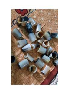 Verre de corne d'animal unique traditionnel avec gravure d'initiales personnalisées pour les acheteurs de verres de luxe à un prix abordable - Product Image 6