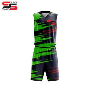 Camiseta de baloncesto sublimada Diseño personalizado Color Azul Uniformes de baloncesto - Product Image 1