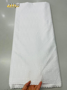 Disponibile Ultima Moda Tessuto in Pizzo Nigeriano Blu per Matrimoni, Pizzo Polacco per Abiti da Sposo - Product Image 2