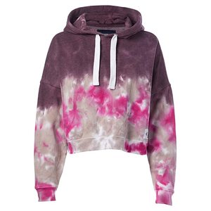 เสื้อฮู้ดครอปผู้หญิง Calvin Klein ไซส์ X-Large รุ่น High for Tide ลาย Tie-Dye ผ้าถักระบายอากาศ สีชมพู - Product Image 2