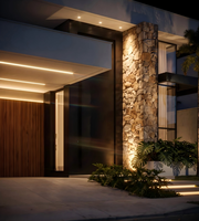 Casa Moderna de Lujo de Una Planta con Estructura de Acero y Diseño de Sala de Estar en Voladizo, Ideal para Zonas Turísticas o Residencias