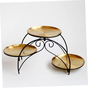 แท่นโชว์เค้กและคัพเค้กโลหะ3ชั้นสำหรับงานแต่งงานที่บ้าน - Product Image 4
